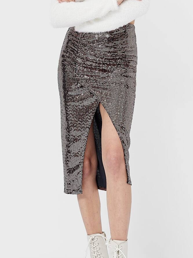 

Юбка Stradivarius 04672201365 XS Бронзовая