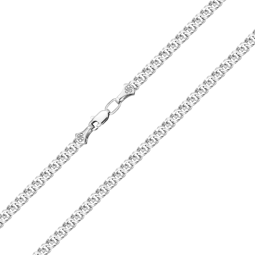 

Серебряная цепочка в плетении арабский бисмарк 000140726 65 размера