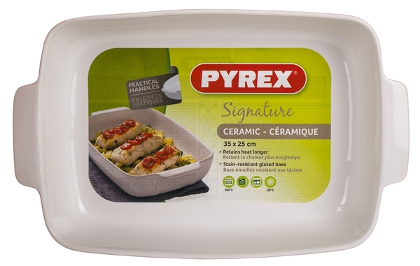 

Форма с/к PYREX SIGNATURE 35x25 см/для запікання/прямоуг/керам/білий