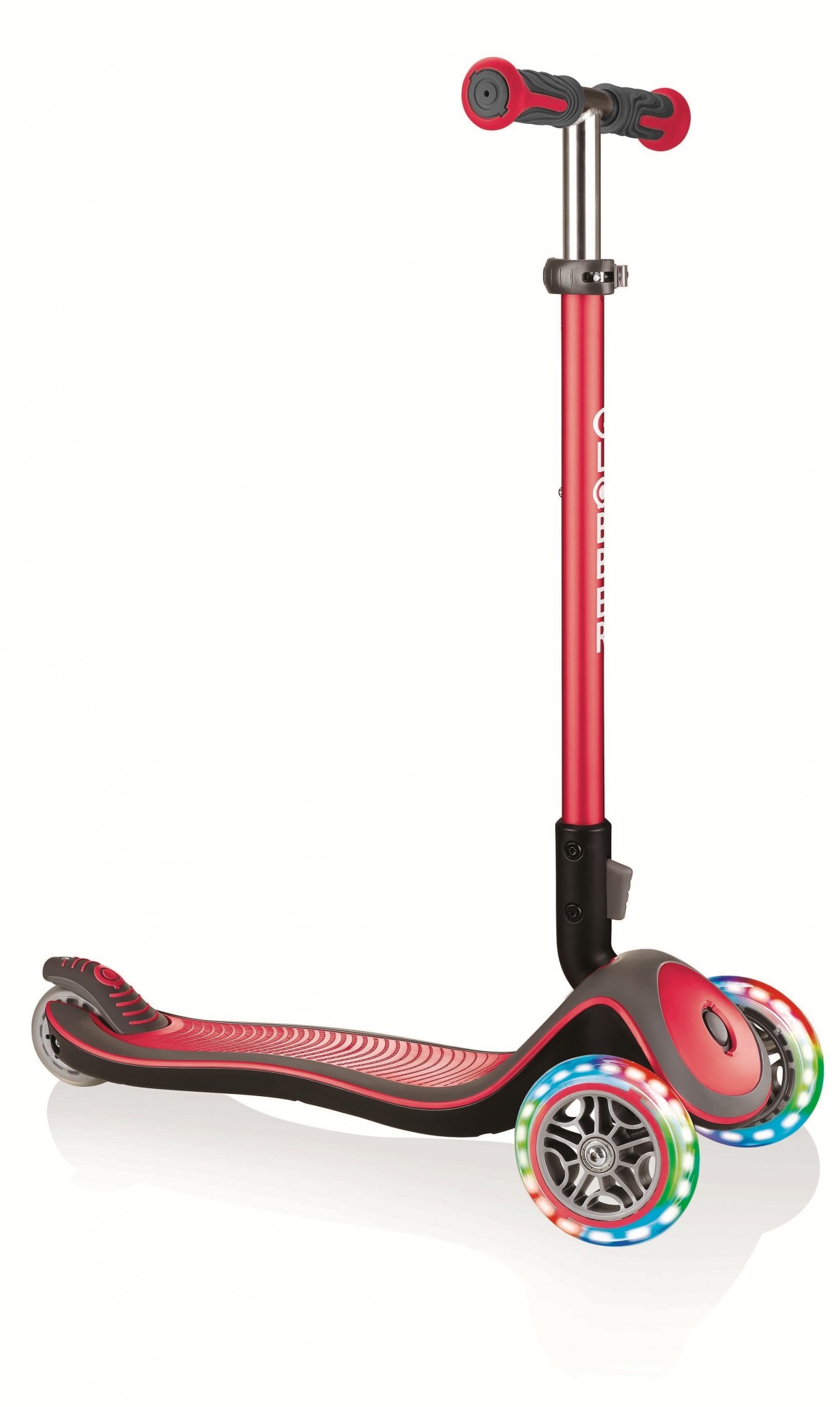 

Самокат Globber Elite Deluxe красный колеса с подсветкой до 50кг 3 колеса (444-402)