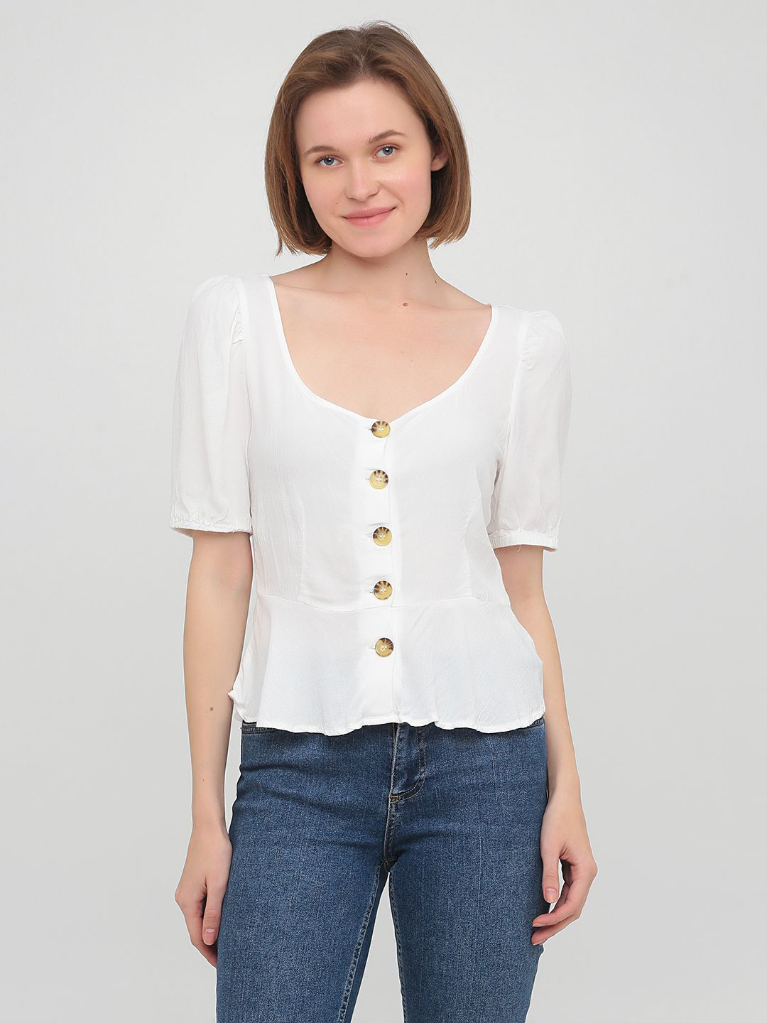 

Блузка H&M 0-1415  Белая, Блузка H&M 0-1415 36 Белая