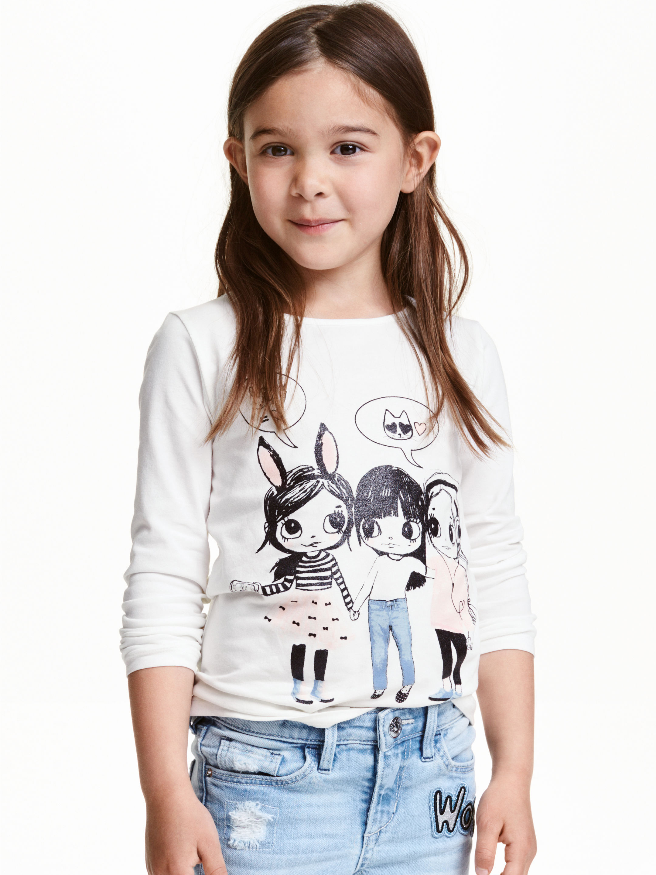 

Футболка с длинным рукавом H&M 03990085-4 134-140 см Белая (СА2000000925745)