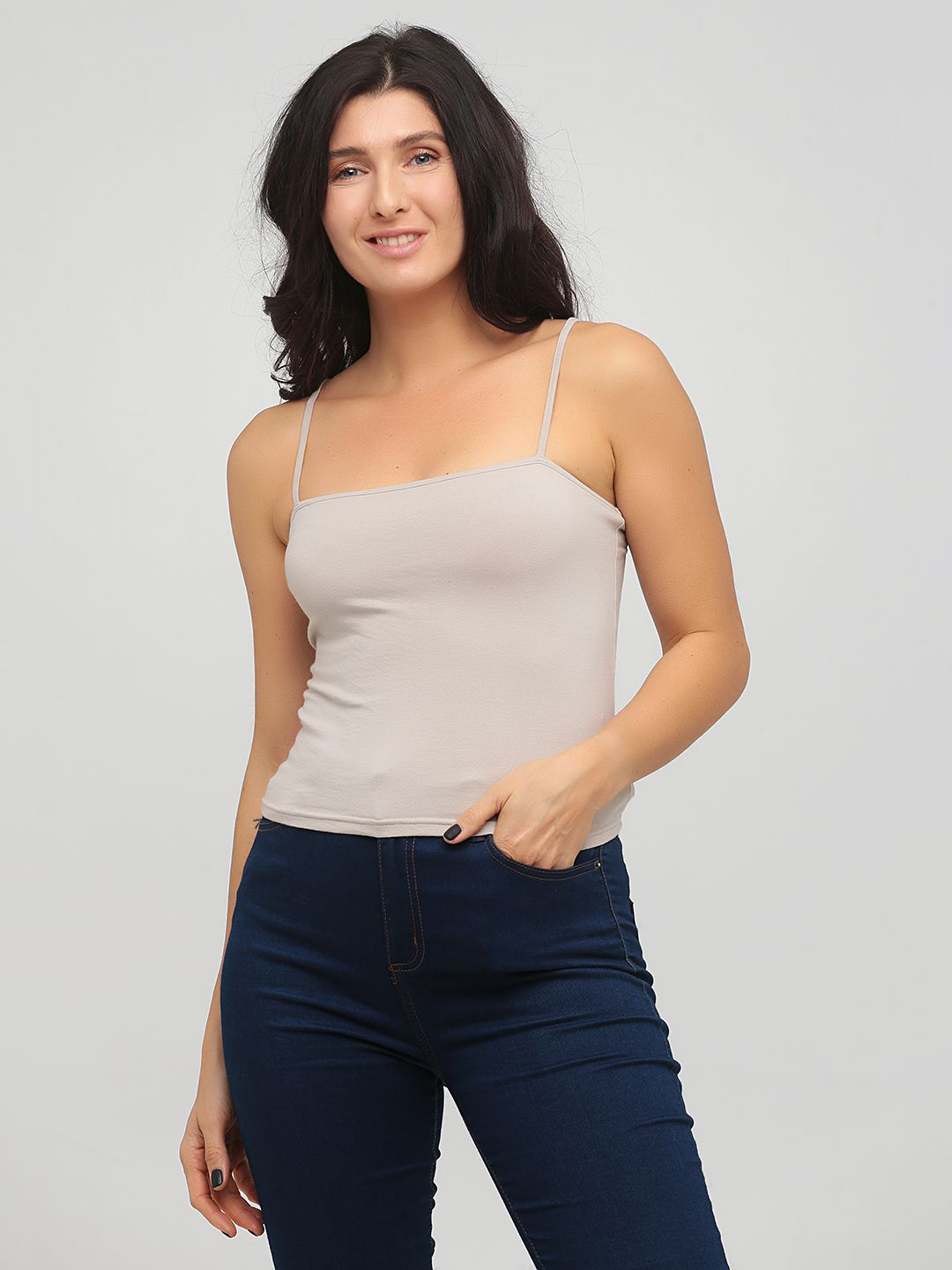 

Майка H& 0759871  Бежевая, Майка H&M 0759871 M Бежевая