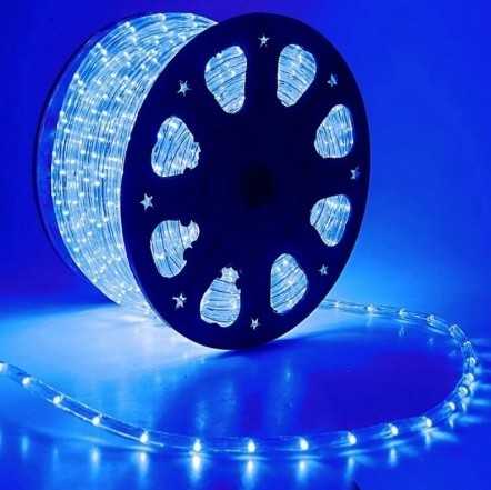 

Светодиодная LED лента Дюралайт 100м 220V в силиконовом шланге (Синий)