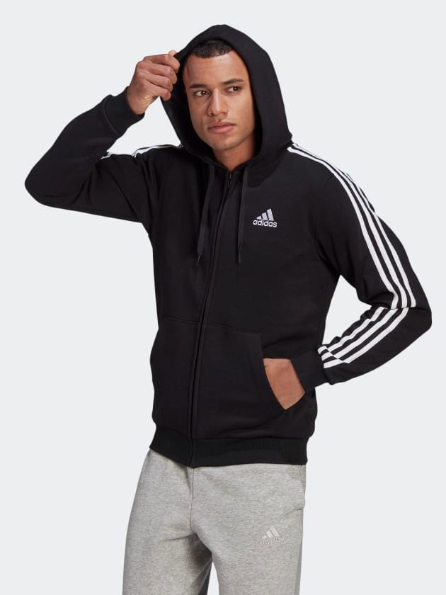 

Толстовка Adidas M 3S Fl Fz Hd GK9051 S Black
