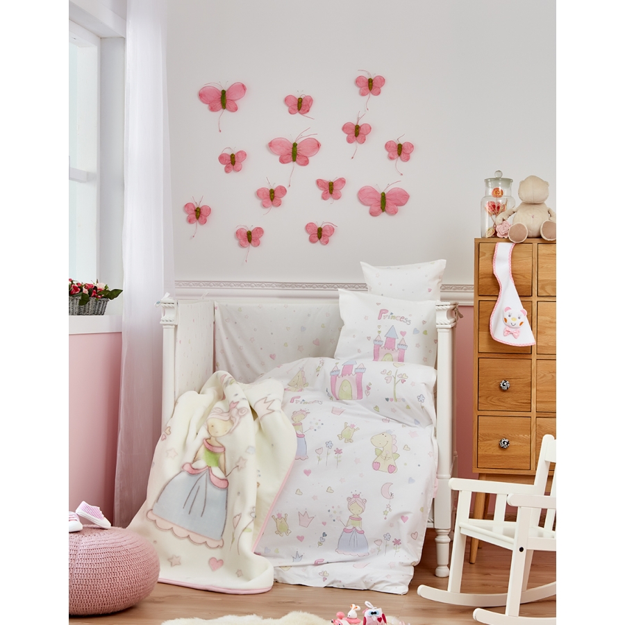 

Плед детский в кроватку Princes Karaca Home 100х120 см Розовый