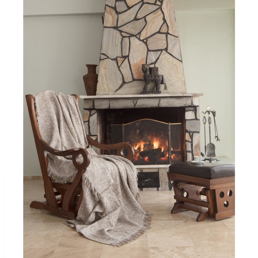 

Современный плед-накидка Linen Eponj Home 170х220 см Горчичный