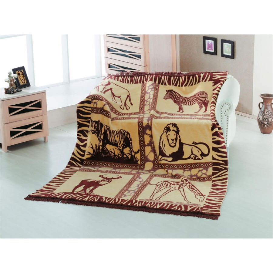 

Современный плед Lotus 150х200 см Кофейный