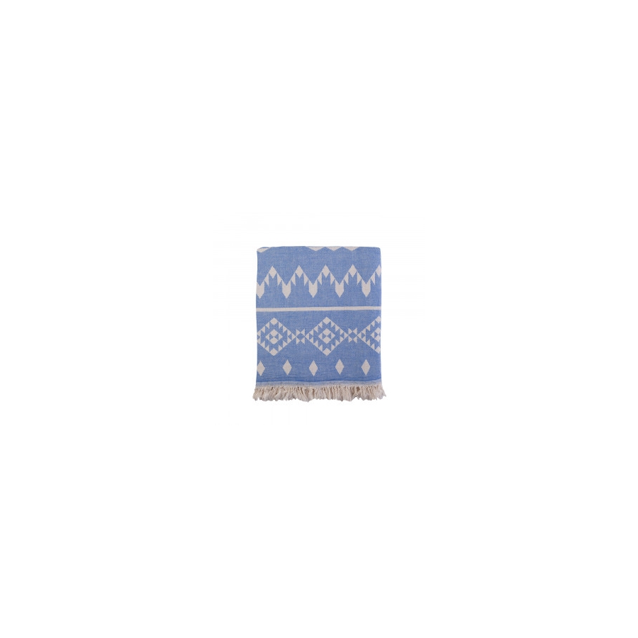 

Современный плед микроплюш Kilim Barine 130х170 см Голубой