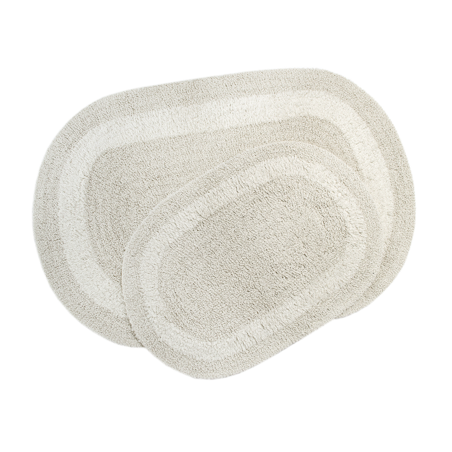 

Комплект современных ковриков Rica Irya 60х90+40х60 см Молочный