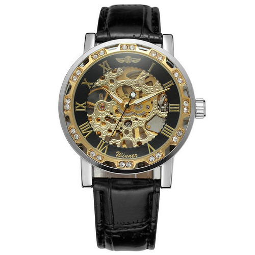 

Часы наручные Winner 8012 Diamonds Automatic Black-Silver-Black