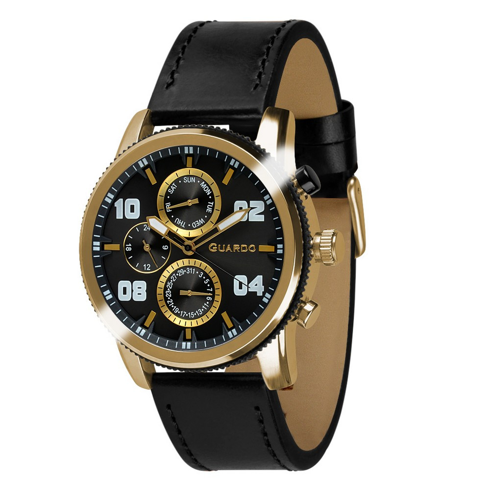 

Часы наручные Guardo 011097-3 Black-Gold