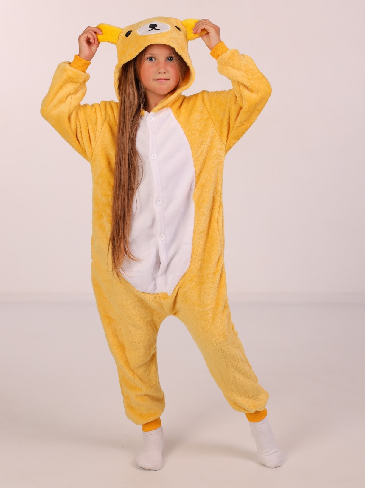 

Пижама Кигуруми Kigurumi Мишка Тэдди Рилакума Для Детей И Подростков Карамель 110-120 см. (2031)