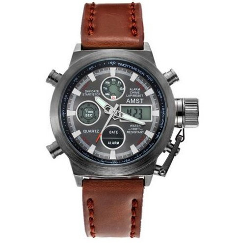

Часы наручные AMST 3003 Black-Brown Wristband