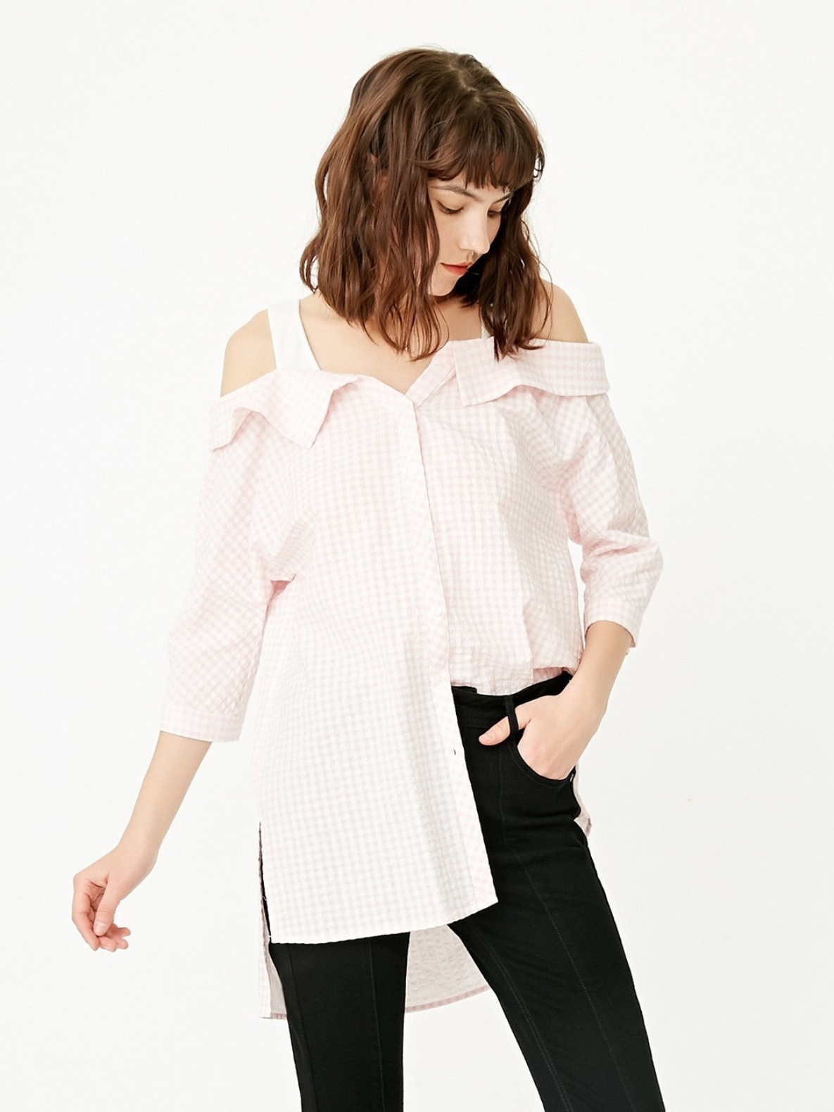 

Рубашка с открытыми плечами Only 117204503  Розовый, Рубашка с открытыми плечами Only 117204503 XL Розовый