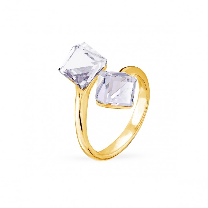 

Серебряное кольцо SPARK Cube со Swarovski модели PG48416PC