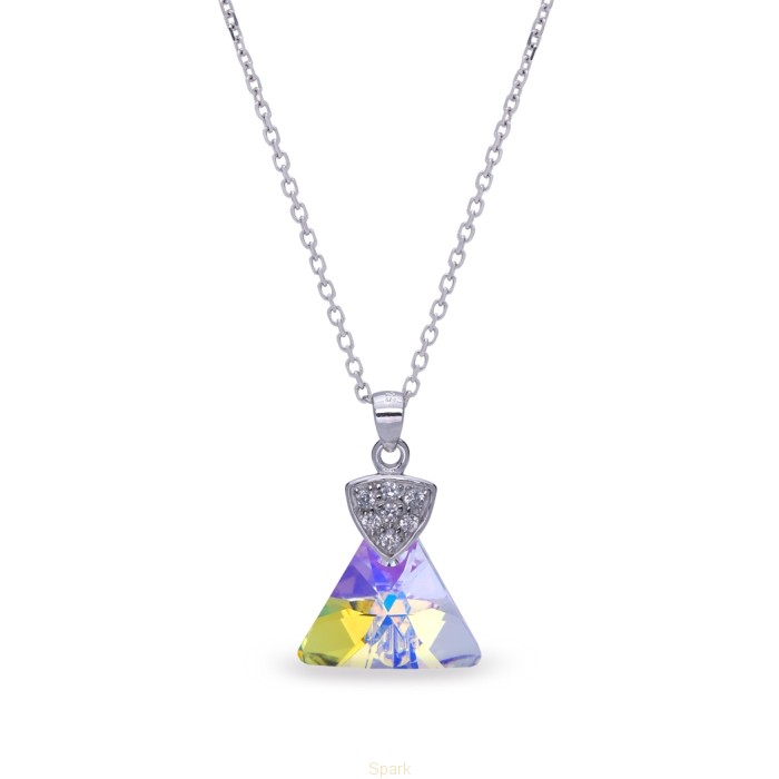 

Серебряный кулон c цепочкой SPARK Triangolo со Swarovski модели N6628AB