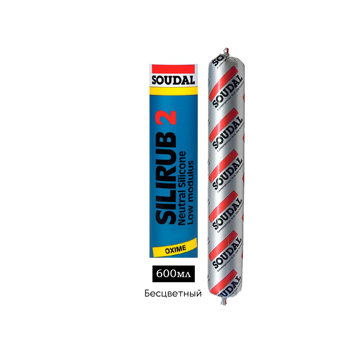 

Герметик силиконовый нейтральный Soudal Silirub2 600 мл бесцветный (000020000000031602) Соудал