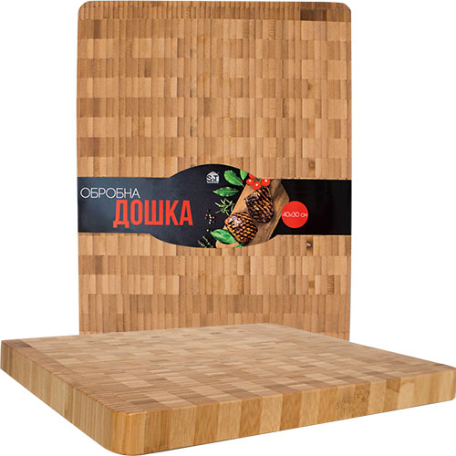 

Доска торцевая разделочная бамбуковая SNT 40*30*3,3см 8828