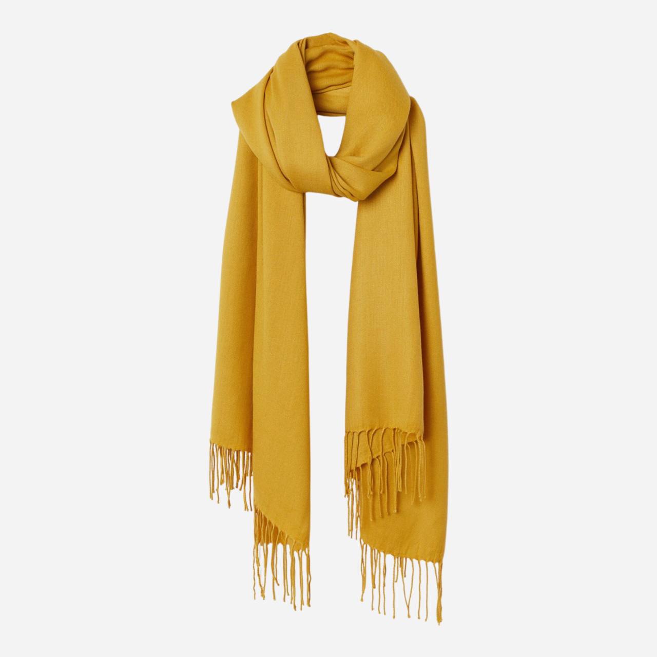 

Шарф H&M 110-6803913 70х180 см Темно-желтый