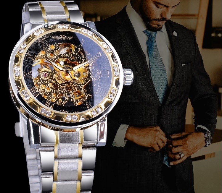 

Мужские наручные механические часы Skeleton Winner Luxury