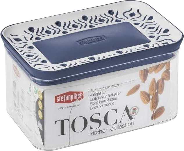 

Емкость для хранения сыпучих продуктов Stefanplast Tosca 0.7 л Бело-голубая