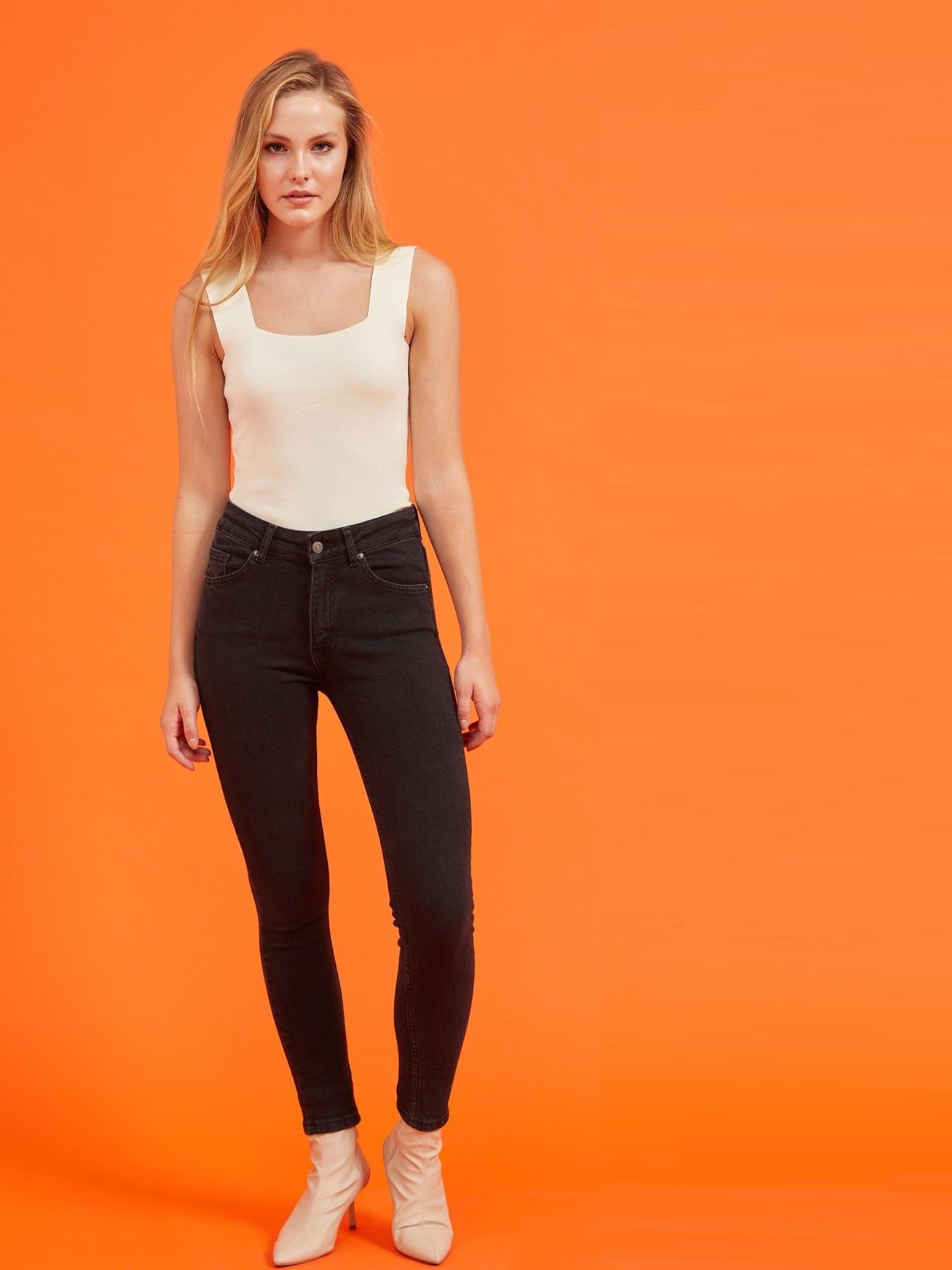 

Джинсы Skinny с высокой талией Setre 2YI4CPN0572 27" (9286227") Черный