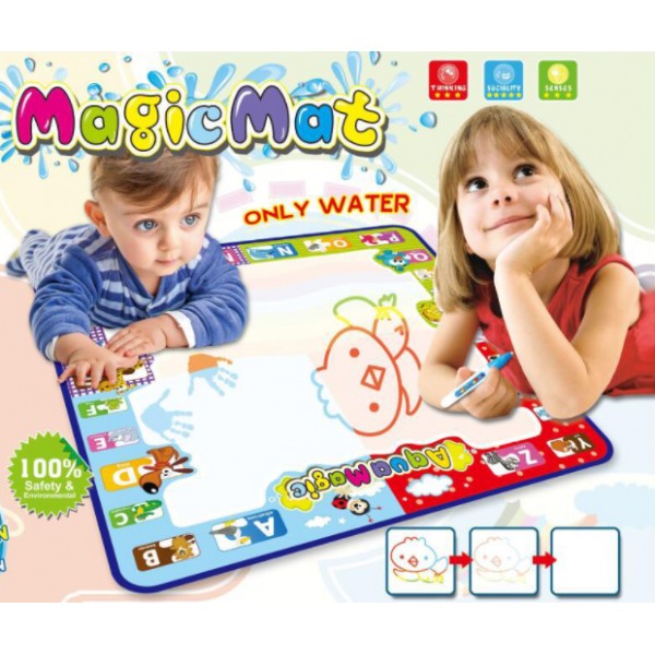 

Водный коврик Aqua Magic Mat, коврик для рисования водой 78*78 см, разноцветный