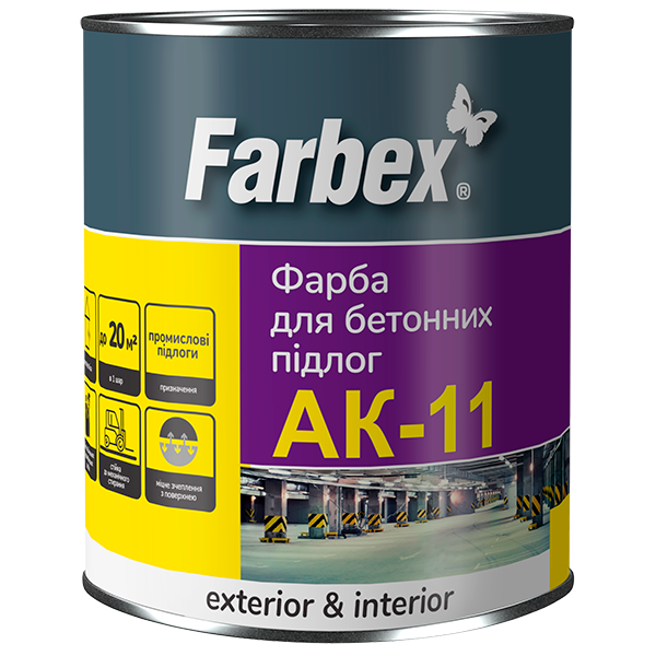

Краска для бетонных полов АК-11 - 12 кг, серый (45504)