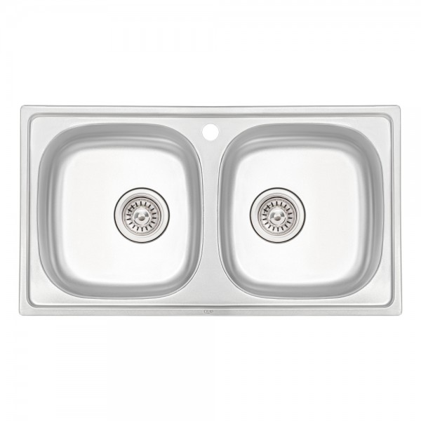 

Кухонная мойка с двумя чашами Qtap 7843-B 0,8 мм Micro Decor (QT7843BMICDEC08)