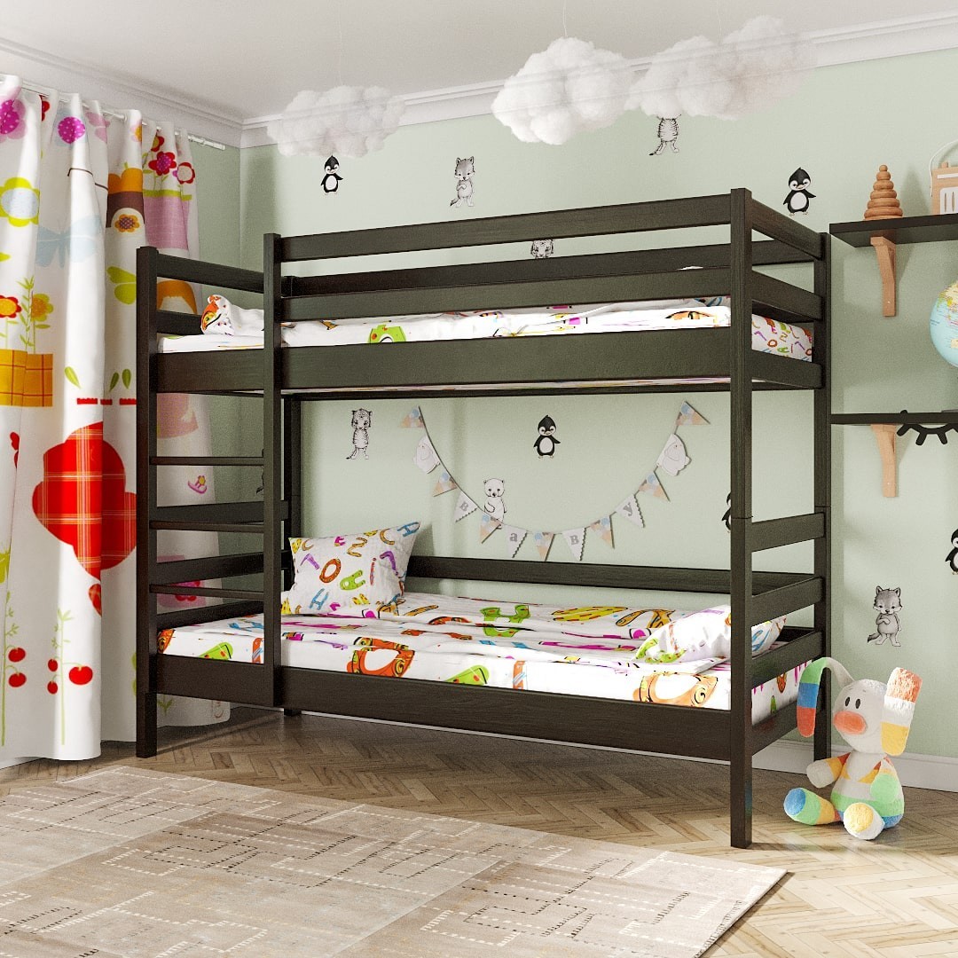 

Двухъярусная кровать MEBLIUS Засоня 80 см x 200 см Венге
