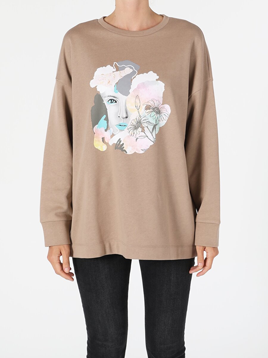 

Свитшот Colin' CL1055927 - Beige, Свитшот Colin's CL1055927 XS-S Beige
