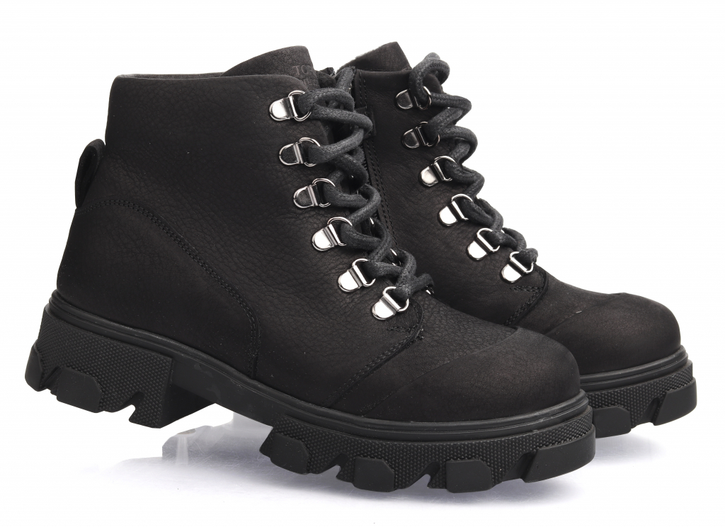 

Ботинки осенние TOPITOP 2966 для девочек чёрные, нубук. Размер 32