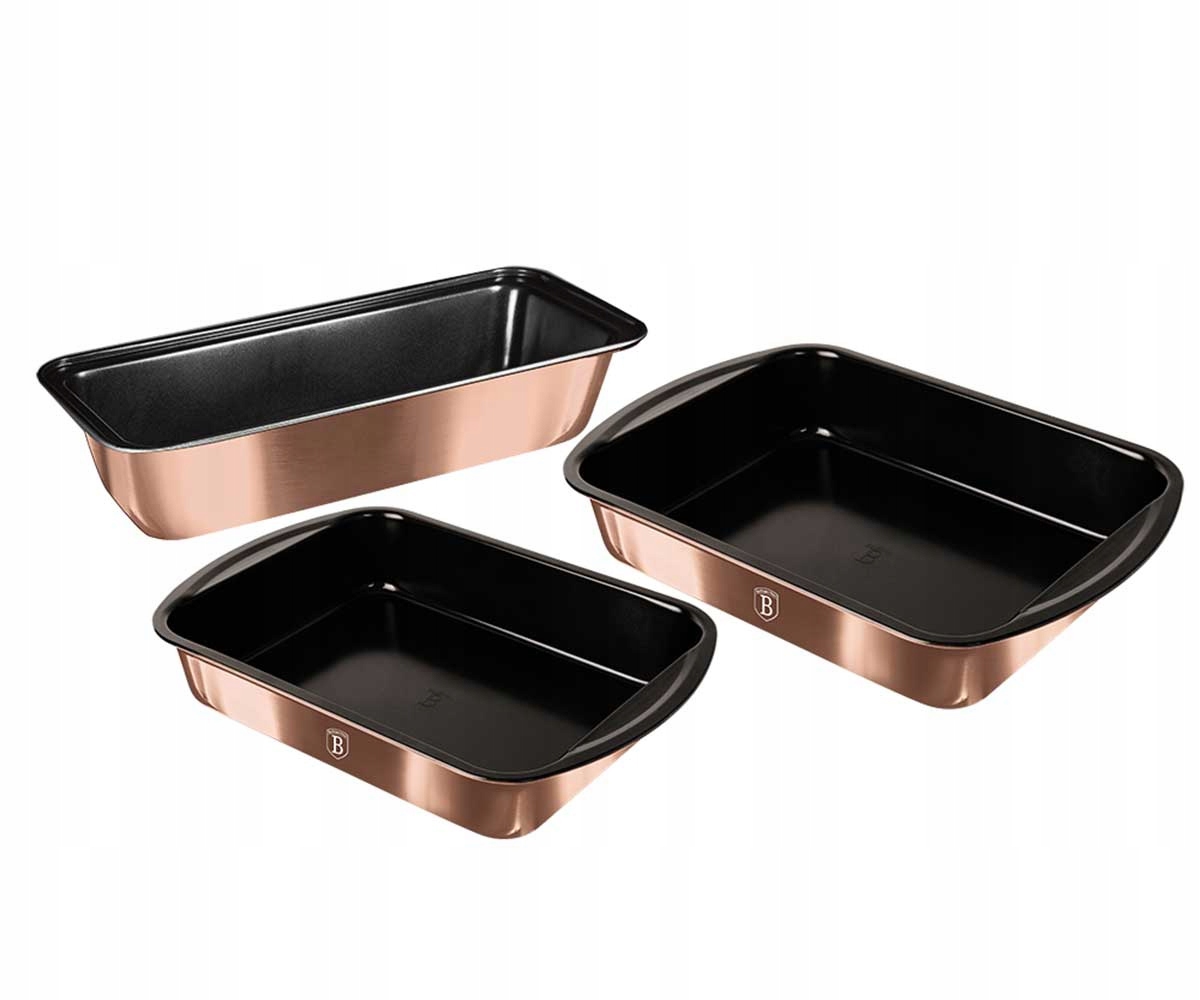 

Набор форм для запекания 3 пр. Berlinger Haus Metallic Line ROSE GOLD Edition BH-7630