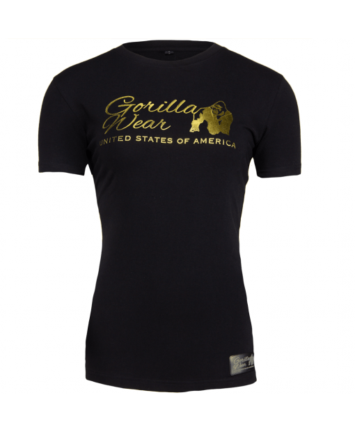 

Футболка Gorilla Wear Luka T-shirt  Черно-золотая, Футболка Gorilla Wear Luka T-shirt XS Черно-золотая