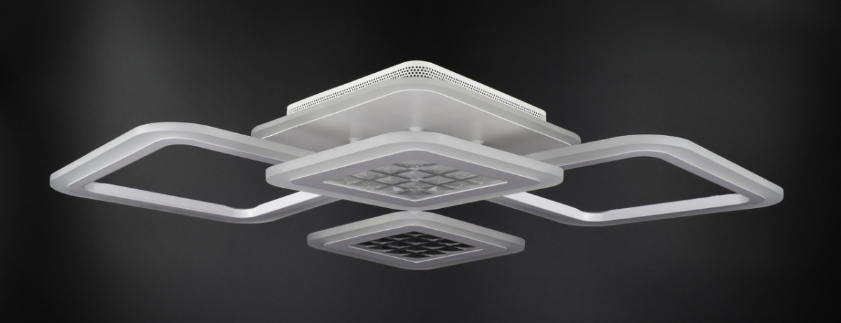 

Люстра потолочная LED с пультом A2723/2+2-RGB-wh Белый 11х51х71 см.