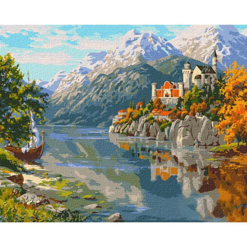 

Картина по номерам Идейка КНО2840 40*50 см Замок в горах.
