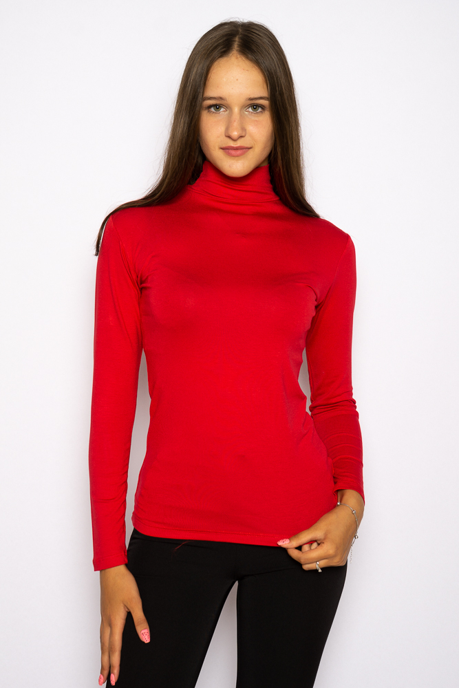 

Гольф женский однотонный Time of Style 620f009 - Красный, Гольф женский однотонный Time of Style 620f009 S-M Красный