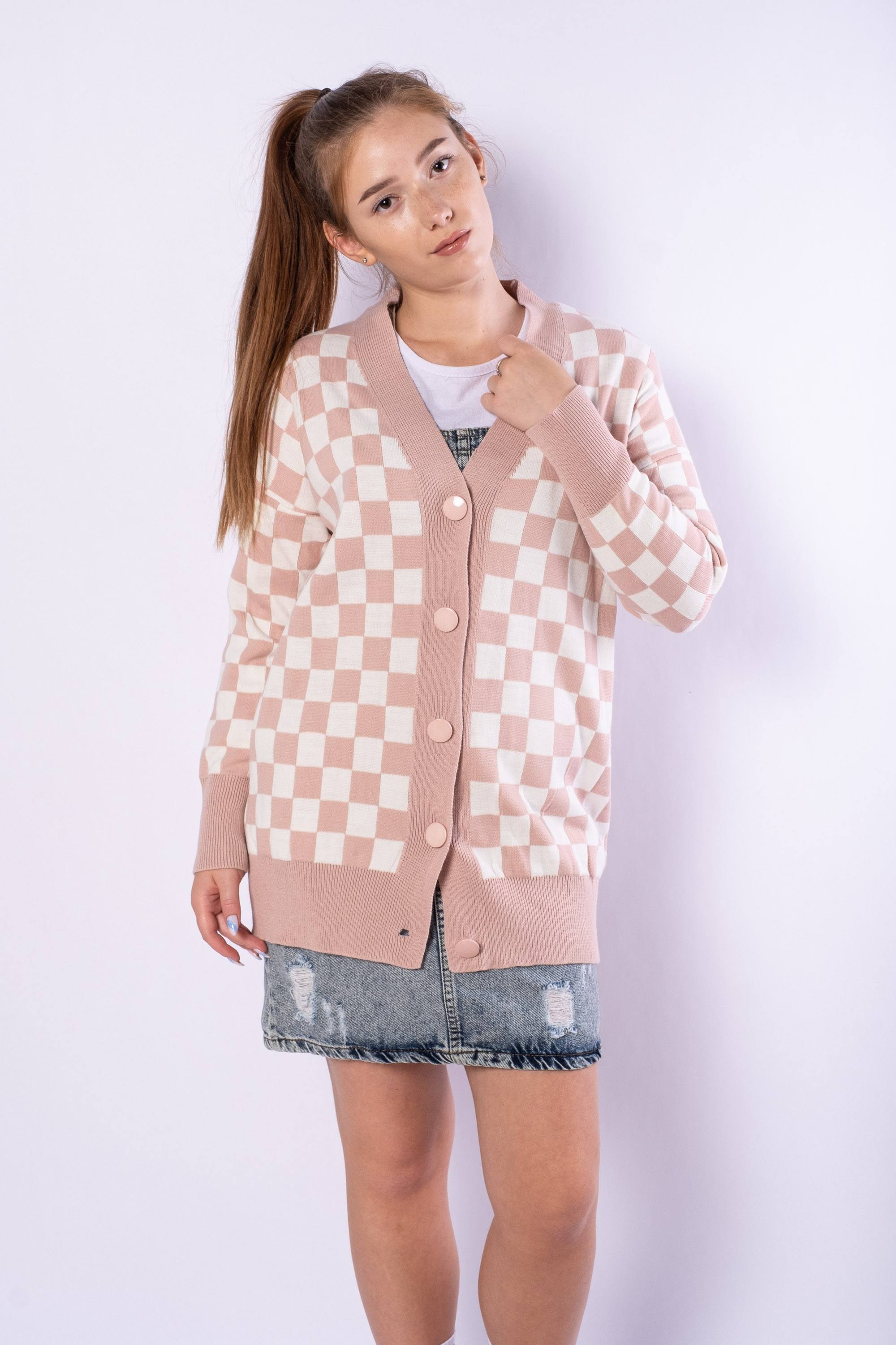 

Кардиган женский Time of Style 646F002 L Персиково-молочный