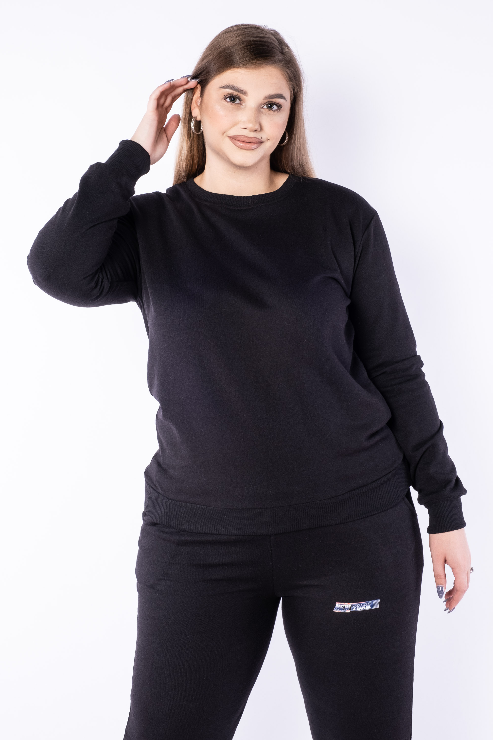 

Свитшот женский батал Time of Style 85F482-1  Черный, Свитшот женский батал Time of Style 85F482-1 XL Черный