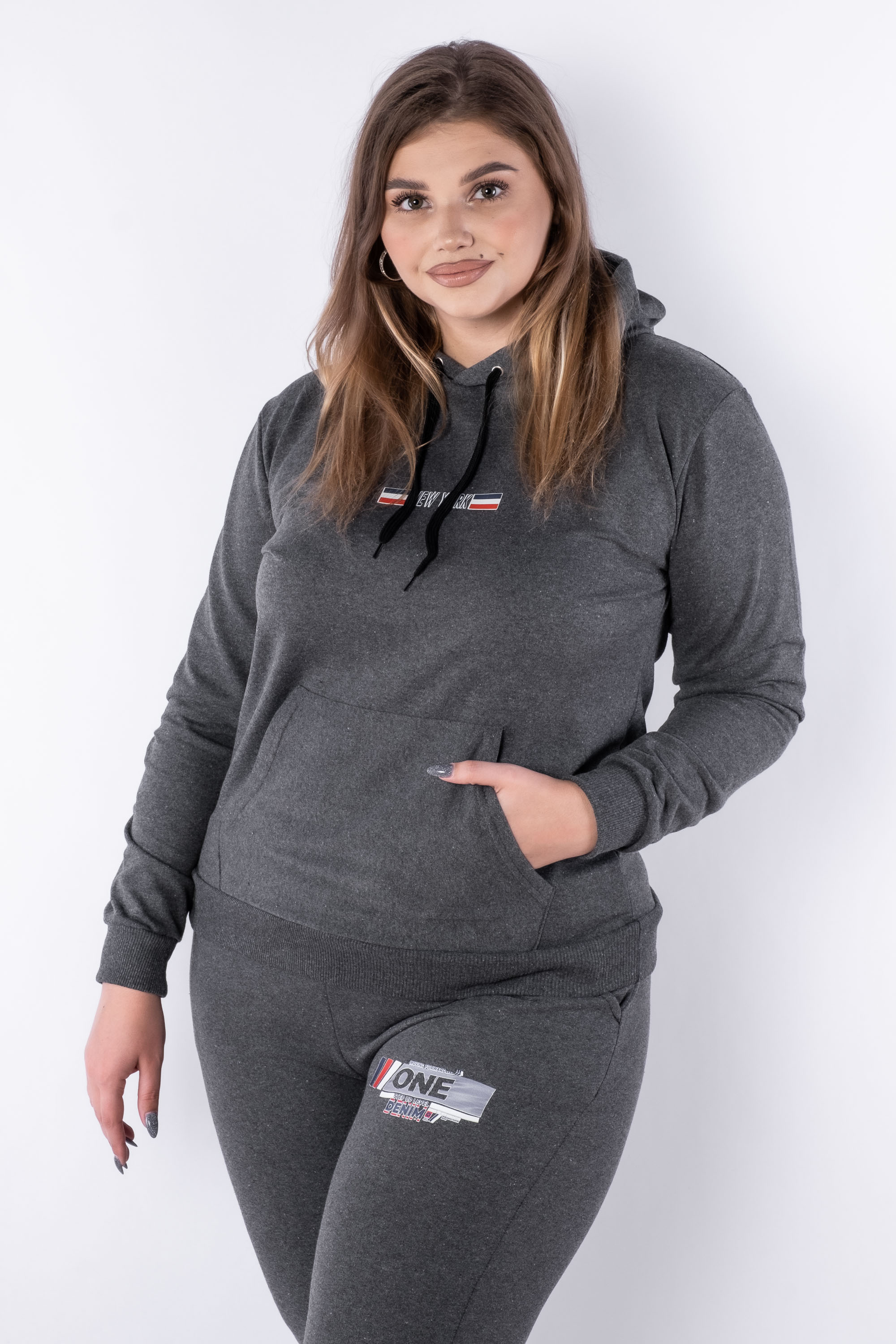

Худи женский батал Time of Style 85F489-1 XXL Темно-серый