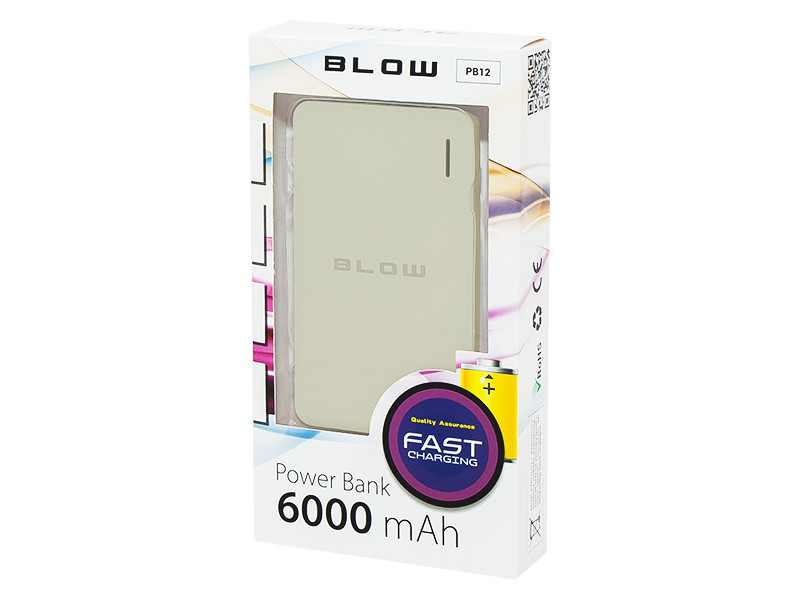 

Зарядное устройство портативное Power Bank Blow 6000mAh 1xUSB PB12 серый 81-113#