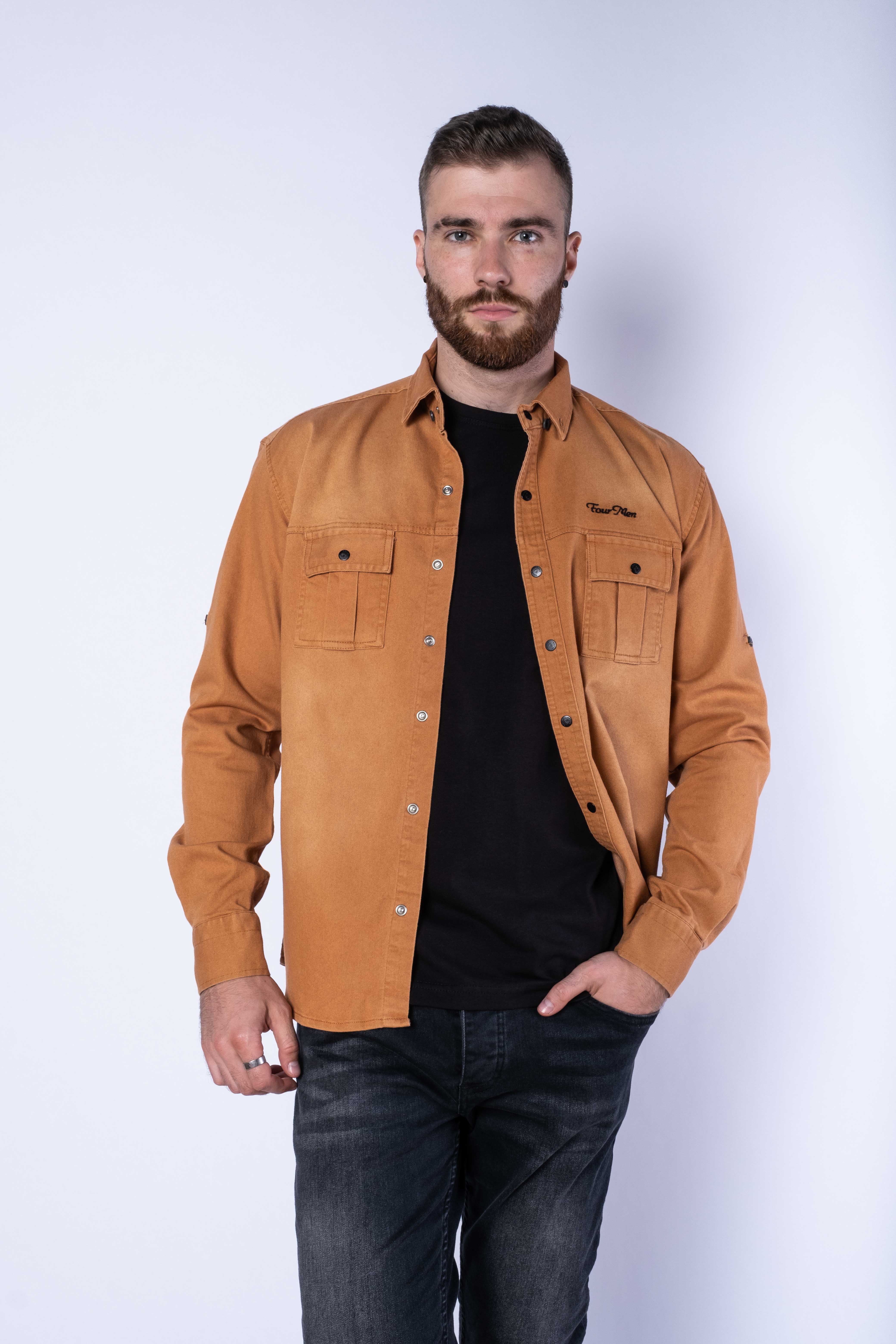 

Рубашка с потертостями Time of Style 644f108 L Кирпичный