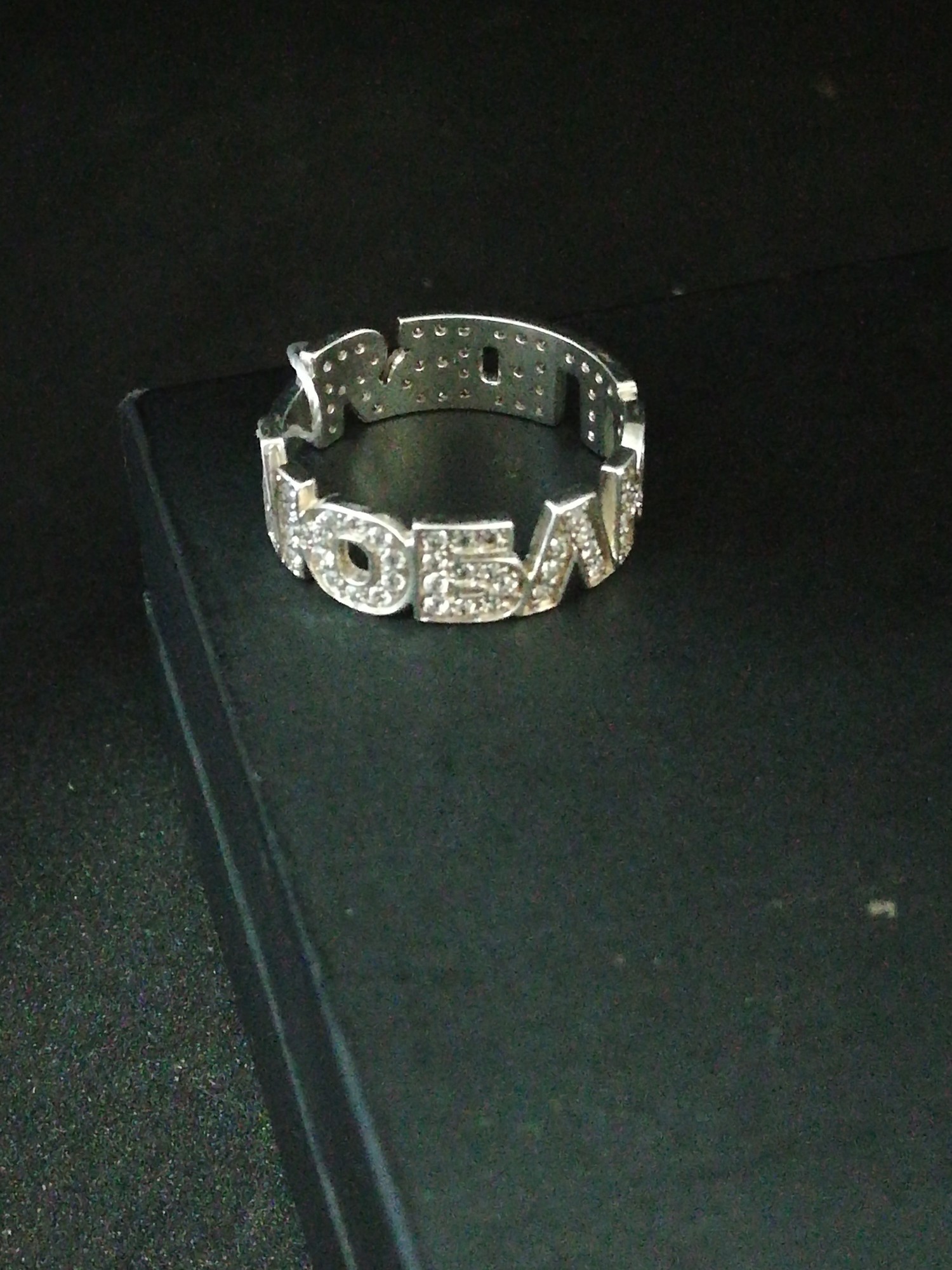 

Кольцо серебряное Rider женское белыми камнями Люблю Тебя р. 18.7 3.18 К-01012