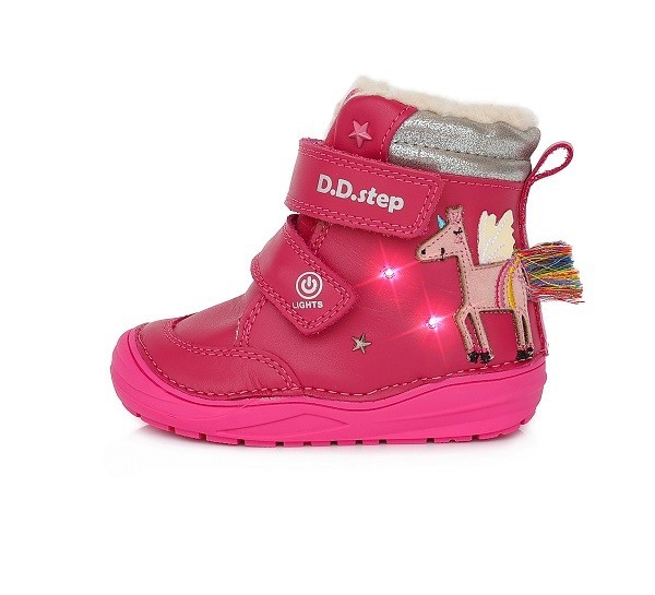 

Зимние ботинки для девочки DDStep W071-661 21 Малиновый