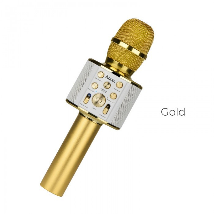 

Беспроводной караоке микрофон HOCO BK3 Cool sound Gold