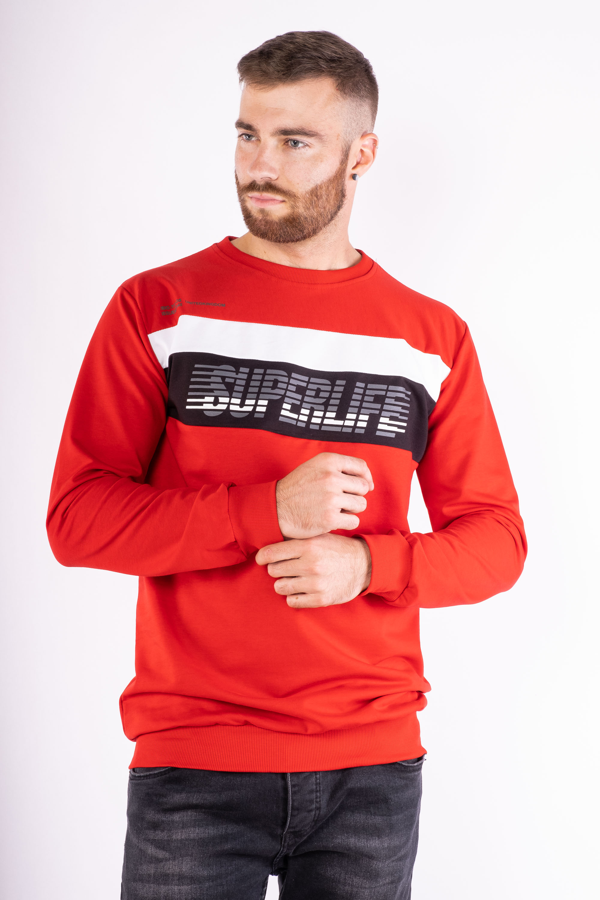 

Свитшот Time of Style 85F474 XXL Красно-черный