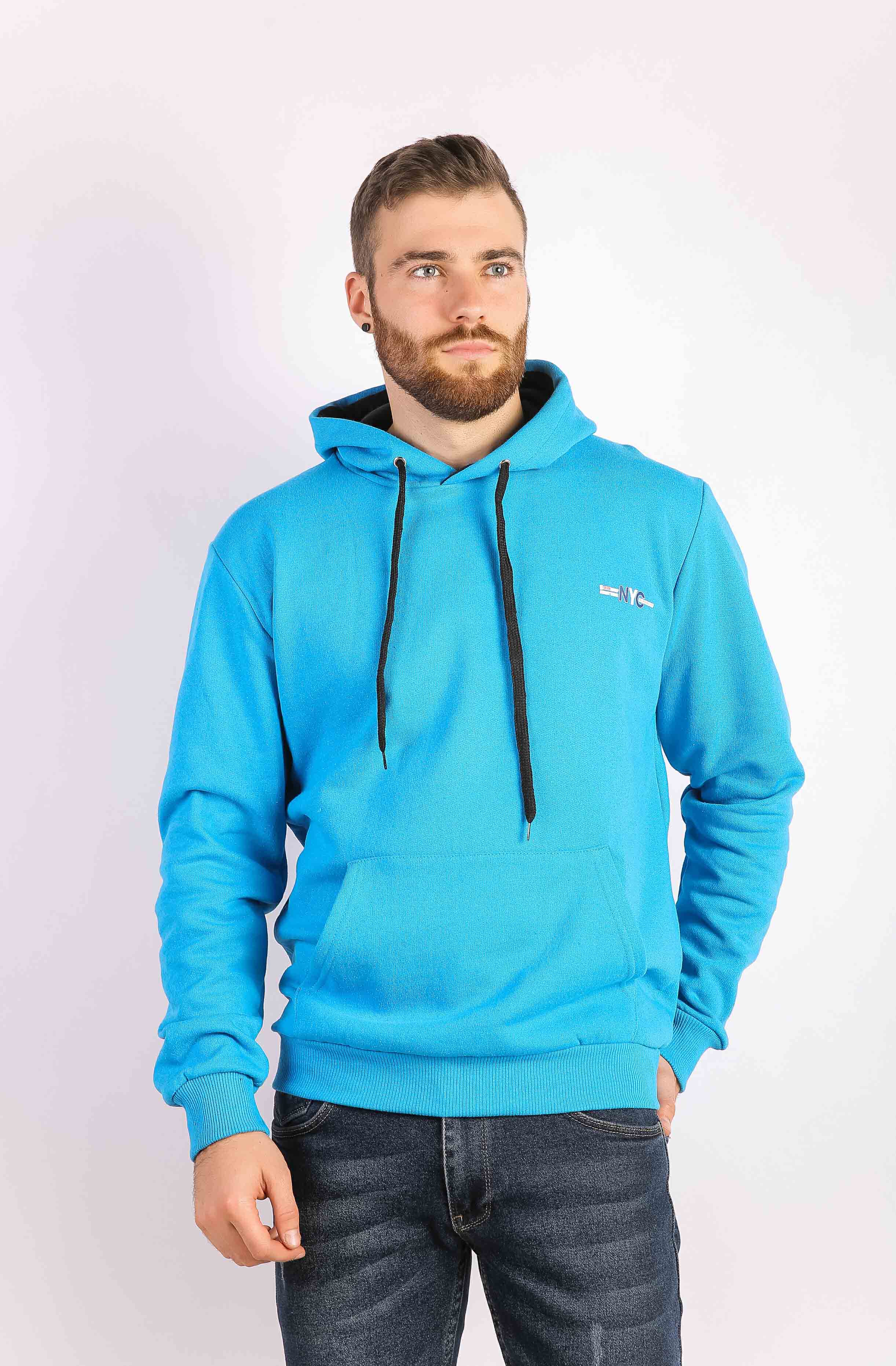

Бирюзовый мужской худи Time of Style 85F544-5 XXL Бирюзовый
