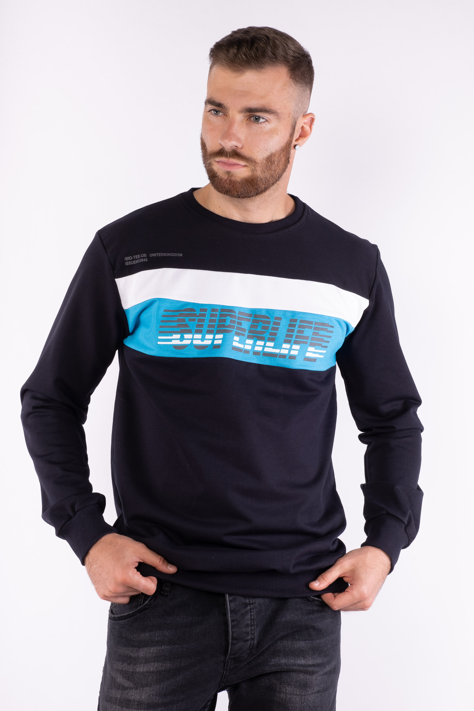 

Свитшот Time of Style 85F474  Сине-бирюзовый, Свитшот Time of Style 85F474 XL Сине-бирюзовый