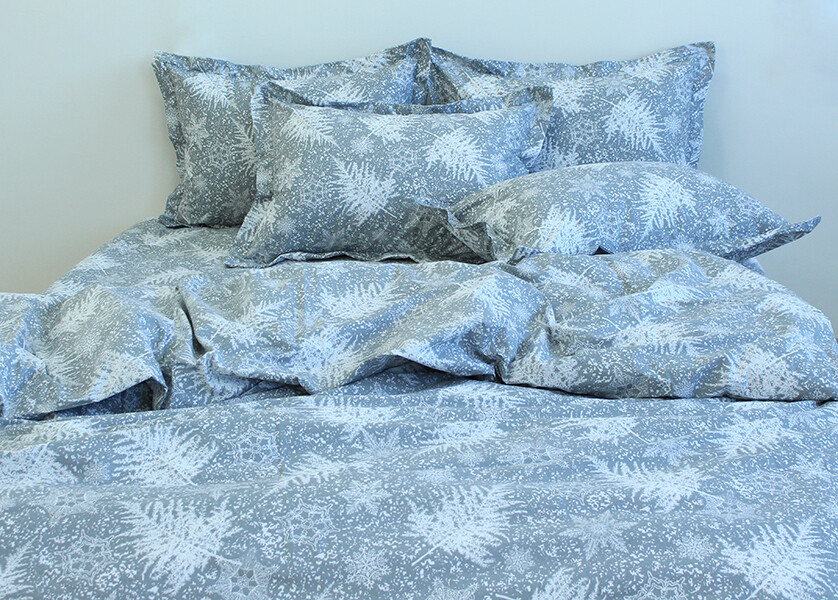 

Комплект постельного белья Ранфорс Люкс на молнии МОРОЗНЫЙ ДЕНЬ R-T9133 полуторный 150*220, наволочки 50*70